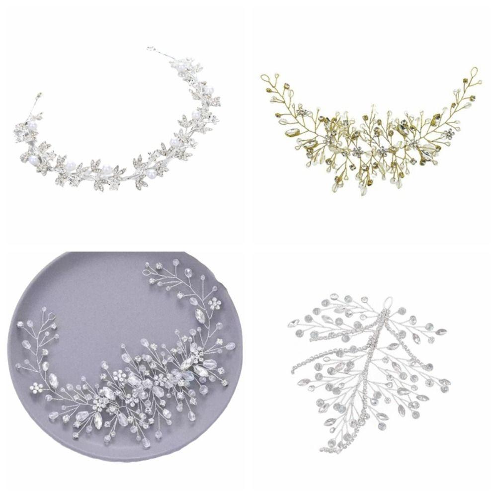 Sparkling Photography Headband Rhinestone Wedding Wreath Vintage Bride Headdress Women