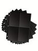 Four-pocket black card sleeve pages, 3-hole double-sided, fits for postcards, photo cards, etc