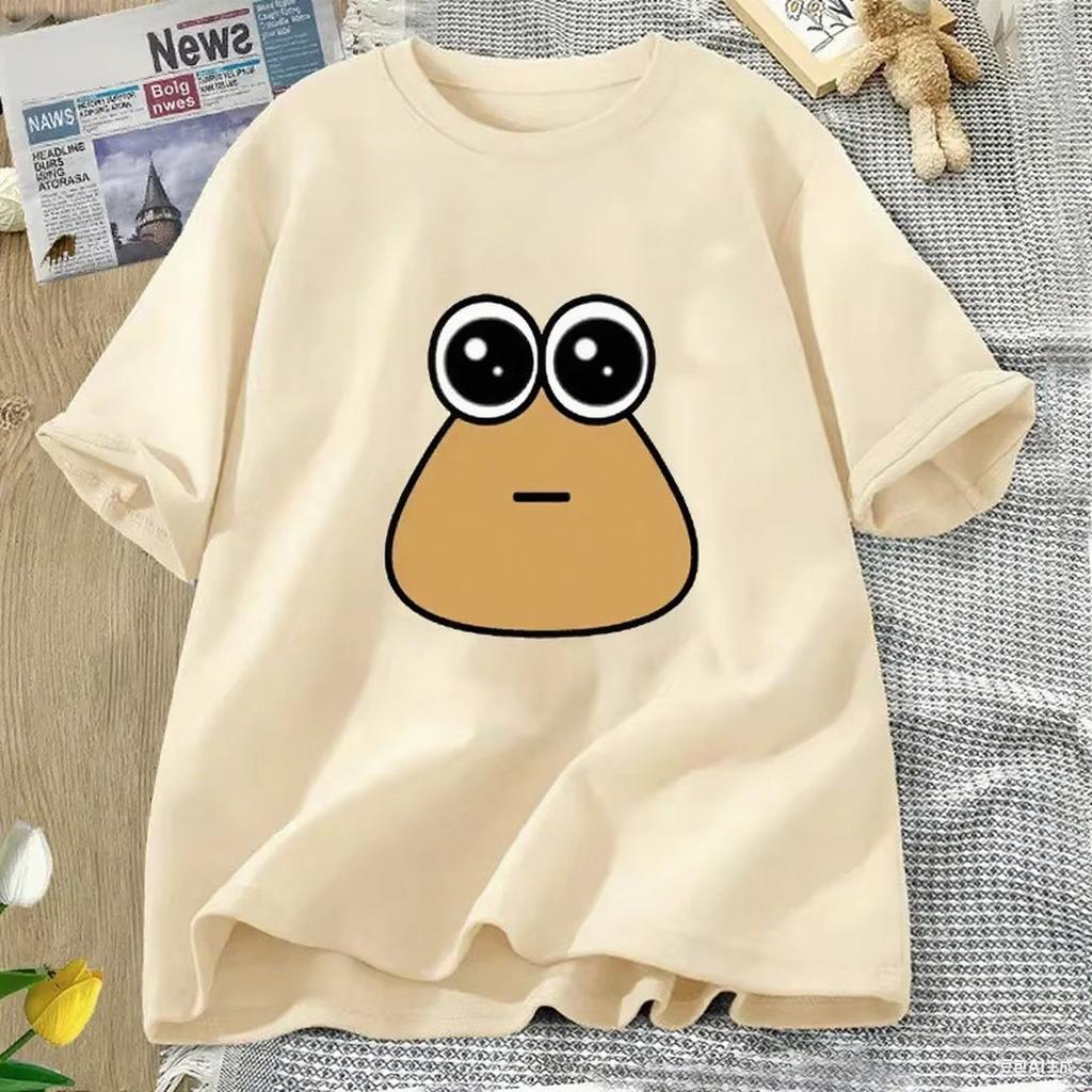 Hungy Pou Uwu Graphic Print Tees Funny Oversized Men Women Short Sleeve Tshirt Clothing Streetwear Tee Shirt Tops Soft Cotton