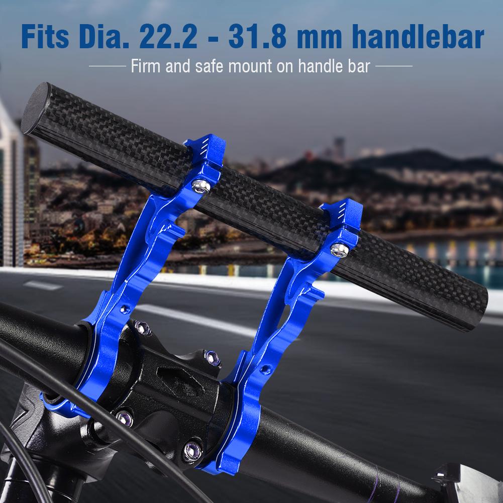 Bike Cycling Handlebar Extender Extension Holder Mount for GPS LampCelsiusUnitsCelsiusHeadlights (Black)