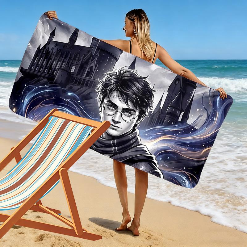 Harry Potter2 Print Beach Towel, Large Soft Quick Dry Towel for Beach Camping Swimming