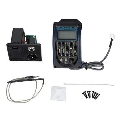 Guitare Acoustique Égaliseur 5 Bandes Pré-câblé Préamplis Guitare Pick-up Piézo avec Fonction Accordeur