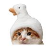Cute Animal Cat Hat Cats Fuzzy Bunny Pig Panda Design Hat Fun White Goose Hat Adjustable Headwear for Kittens Festive Party Costume Accessory