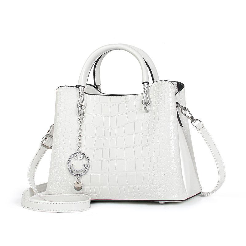 New Stylish Good Texture Bright Leather Embossed Crocodile Pattern Small Square Bag Popular Women's Crossbody Tote