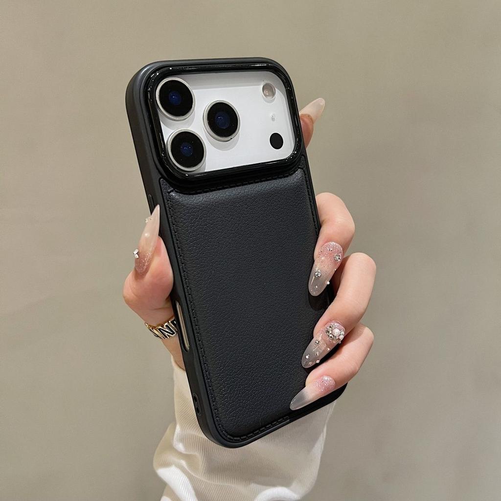 Luxury Drum Cortex Plain Phone Case For iPhone 11 12 13 14 15 16 17 Pro Max Plus 17 Air Shockproof Bumper Cases Cover