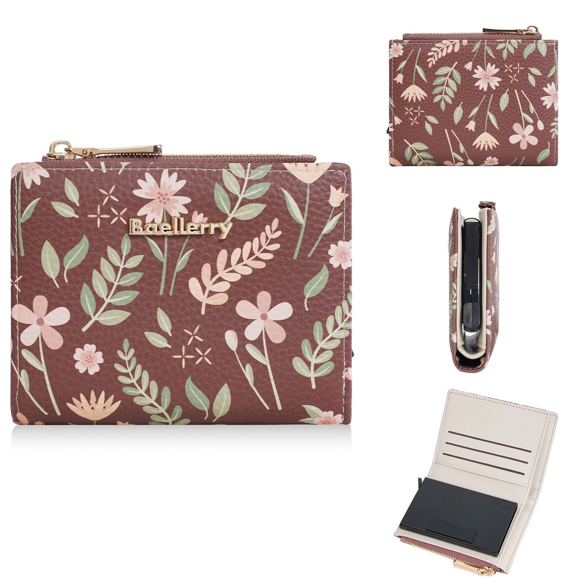 Women s short wallet ins small fresh magnetic buckle anti-theft brush soft wallet high-end wallet card bag integrated one size 1430₽