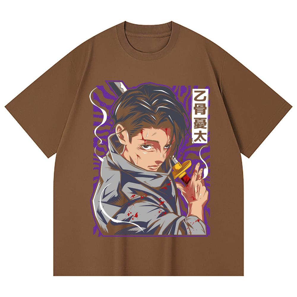 230 Gsm 100% Cotton Jujutsu Kaisen V53 Yuta Print Unisex Heavy Cotton T Shirt