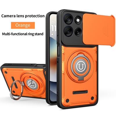 Para Funda Motorola G15 Moto G06 G15 Cubierta de Alimentación moto G06 Funda con Soporte de Anillo Blindado Magnético Cubierta de Carga Inalámbrica Magsafe