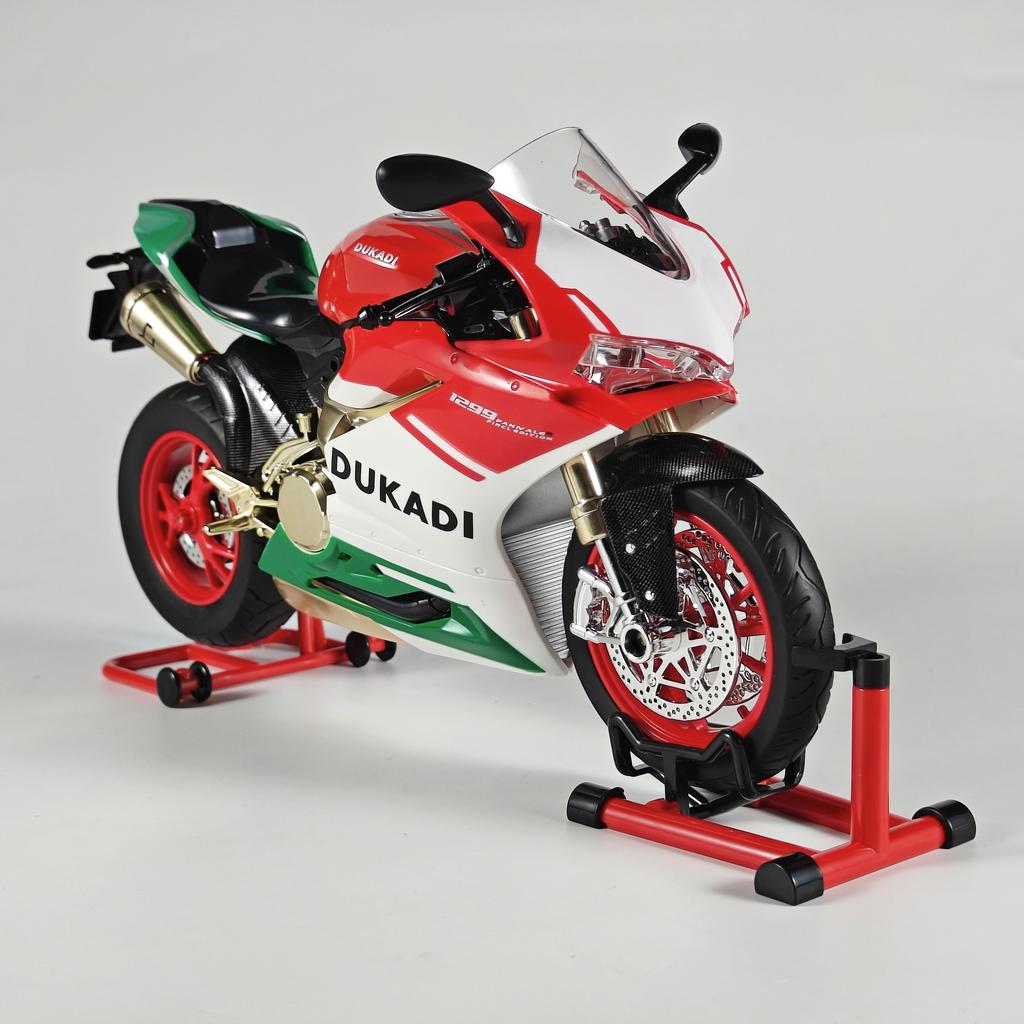 Spary 1/9 Ducati 1199 Panigale R Legierungs-Motorrad Diecast Modell Simulation Sound Licht Sammlungswert Ausstellung Geschenk für Freunde