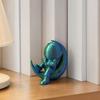 Yousheng 3D Printed Moon Astronaut Figurine, Sitting on Crescent Moon Spaceman Statue, Astronaut Desktop Decoration for Home
