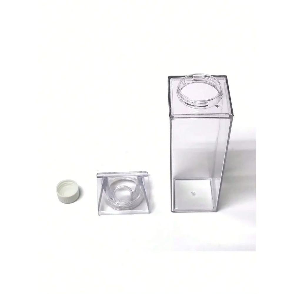 500/1000ml Melkekartong Vannflaske Gjennomsiktig Plast Bærbar Klar Boks For Juice Te Melkeflasker Drikkekopp