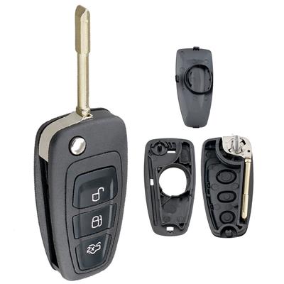 3 Tasten Auto Schlüsselanhänger Hülle Shell Flip Cover FO21 Blade Passend für Ford Focus Mk1 Mondeo Transit Connect