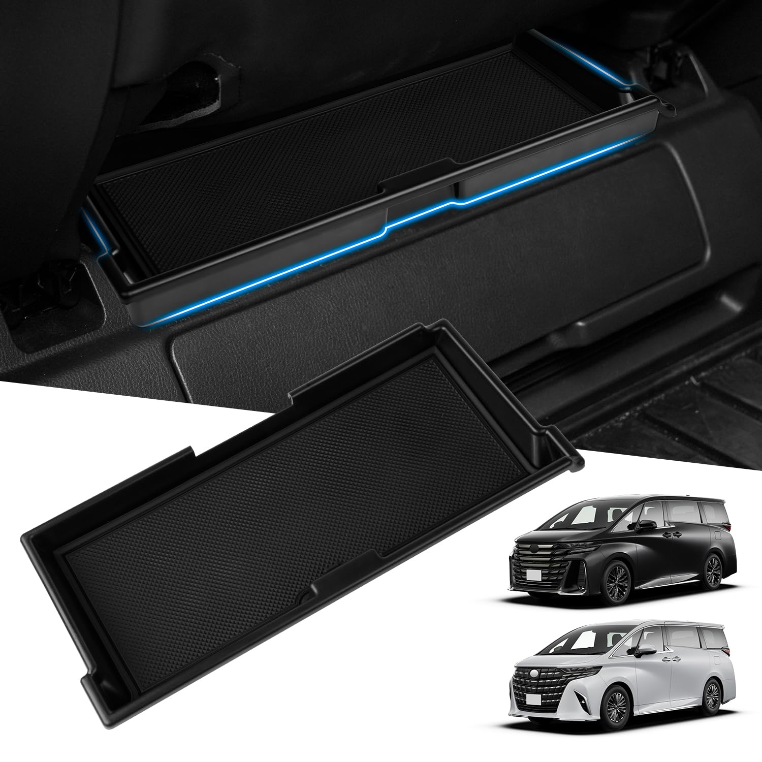 

LIMSTYLE Toyota New Alphard Vellfire 40 Series Seat Under Passenger Seat Under Storage Second Row Storage Storage Miscellaneous Small Item Custom чёрный