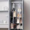 Space-Saving Multi-Layer Hanging Bag Organizer Durable Non-Woven, Clear Plastic Pockets for Handbags, Wallets & Accessories, Ideal for Closet Storage