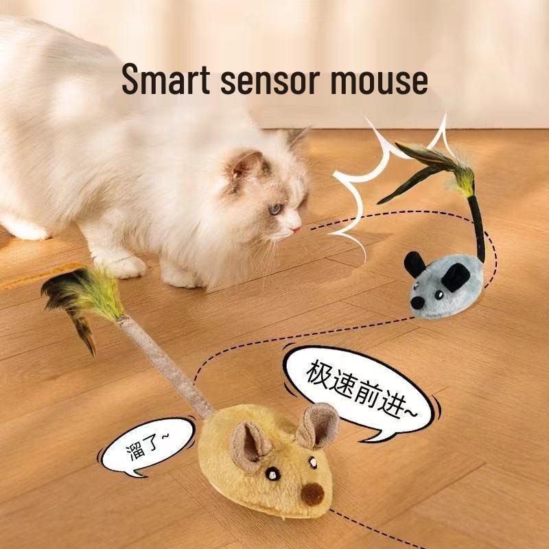 Intelligent Automatic Electric Mouse Toy for Cats - Plush Self-Amusement Toy for Children