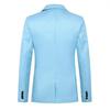 Men Casual Suit Jacket Lapel Long Sleeve One Button Pockets Slim Fit Blazer Solid Color Business Suit Coat Workwear