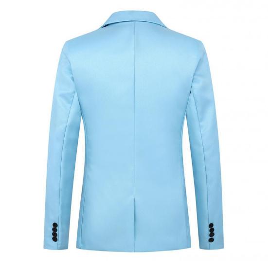 Jachetă de costum casual pentru bărbați, rever, mânecă lungă, buzunare cu un nasture, blazer slim fit, culoare solidă, costum de afaceri, haină, haine de lucru