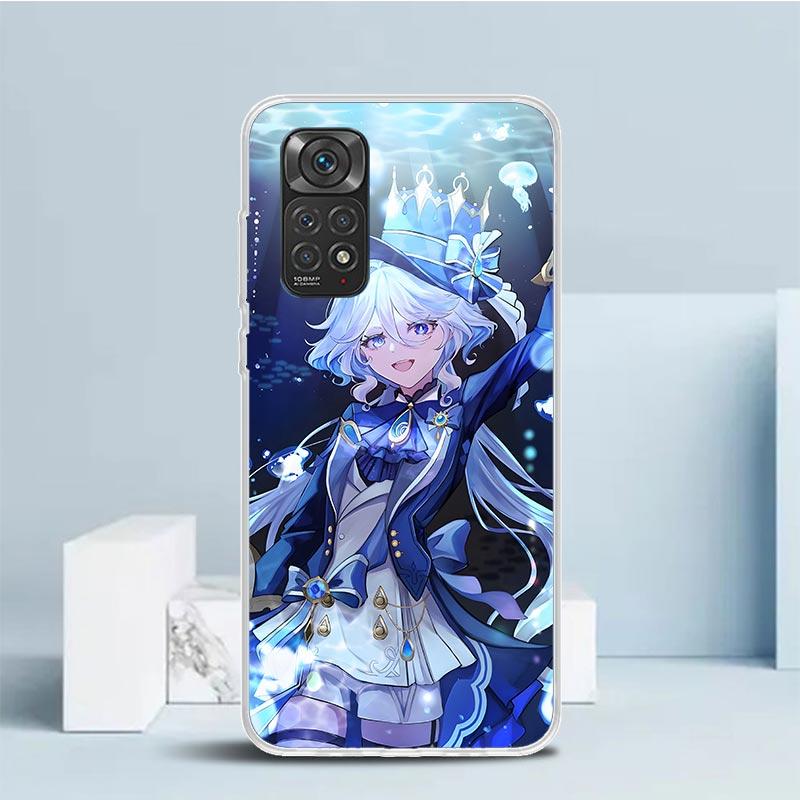 Genshin Impact Furina Soft Cover for Xiaomi Redmi Note 15 14 13 12 Pro Plus Phone Case 14S 11S 11T 11E 10S 10 4G Pattern Shell R