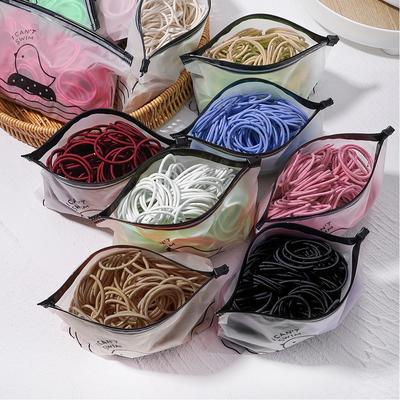 30/50 Stück Hochelastisches Gummiband für Frauen Mädchen Schwarz Haargummi Kinder Kinder Breit Pferdeschwanzhalter Haarschmuck