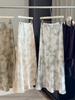 Chinese Tie-Dye Ice Silk Acetate Satin Fishtail Skirt: Slimming, High-Waisted Spring Style for Women