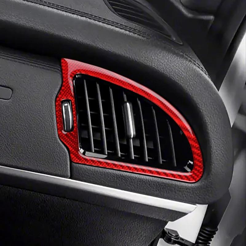 Real Soft Carbon Fiber Sticker For Kia Stinger CK 2019 2020 2021 2022 2023 LHD RHD Car Instrument AC Outlet Trim Accessories.