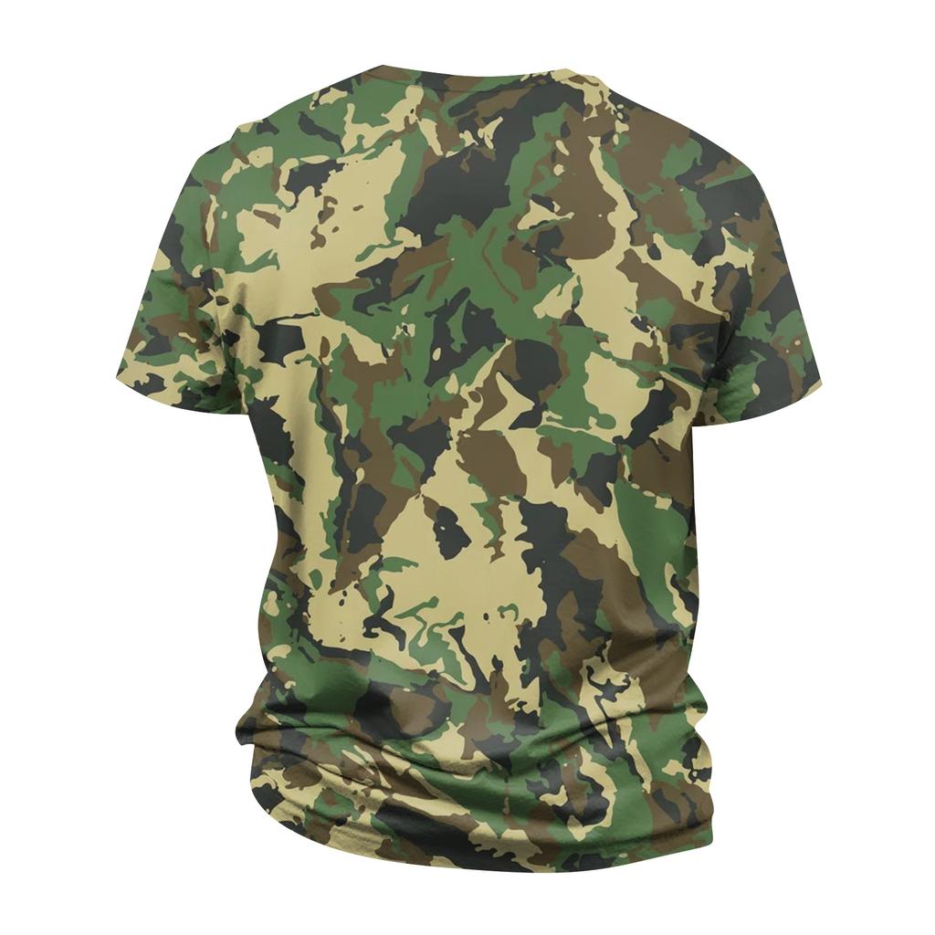 Herrenmode Bedrucktes Rundhals-Kurzarm-T-Shirt