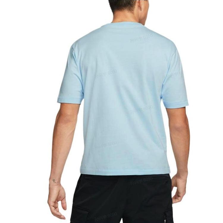 Air Jordan x Maison Chateau Rouge Crossover Retro Basketball Character Printing Short Sleeve Asia Edition Blue Men's DO4091-447