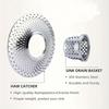 Stainless Steel Sink Strainer Drain Filter for Bathroom Kitchen Bathtub Drain Hair Catcher Drainage Cover with Anti-Clogging Design