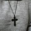 Gothic Cross Pendant Necklace For Women With Alloy Chain And Geometric Design