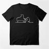 La Linea The Line Osvaldo Cavandoli TV pure cotton T-shirt Street T-shirt Round-neck casual top Camisetas