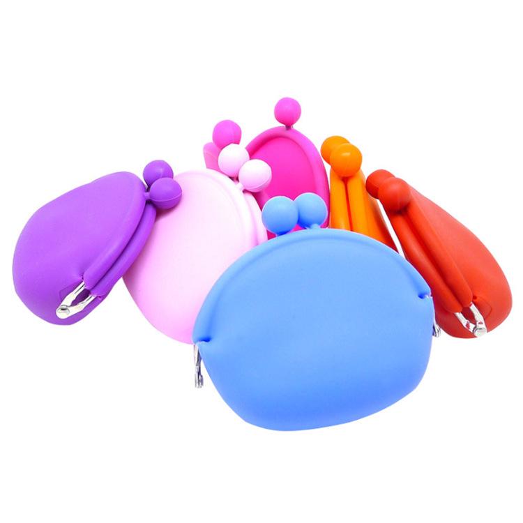 Cute Cartoon Silicone Coin Purse - Women's Mini Coin Bag with Soft Surface and Buckle Closure