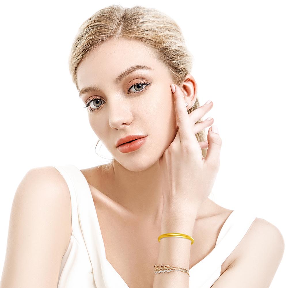 7mm Ancient Fashu Circle Heritage Bracelet Matte Frosted Surface Closed Bangle Bracelet  Women's