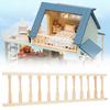 Mini Simulation Wooden Handrail Furniture for 1:12 Doll House Accessory