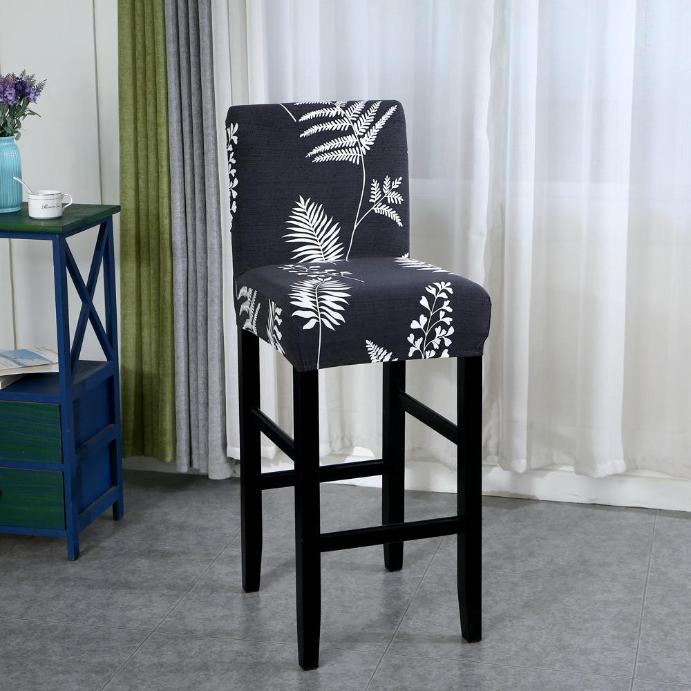 Elastic Bar Stool Chair Cover Home Dining Room Bar Seat Cover Geometric Style Restaurant Hotel Decor Washable Easy Cover 1pc