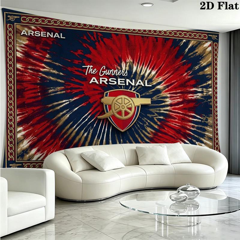 Arsenal F.C Wall Tapestry Aesthetic Wall Hanging Printed Fabric Blanket Decorative Tapestries for Bedroom Living Room Home Decor