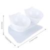 Slant Mouth Design Cat Feeding Bowl Cat Ear Shape Neck Protector Bowl  Cat Daily Feeding