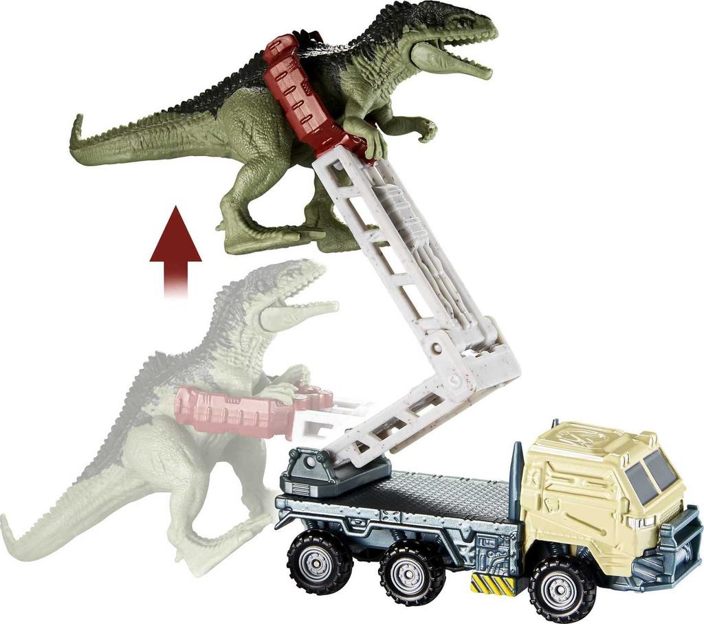 Jurassic World Toys Dinosaur Transporter with 1 Vehicle and 1-2 Mini Dinosaurs, Ages 3+