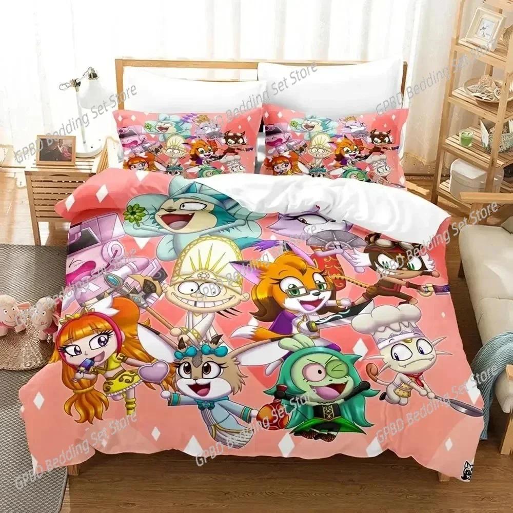 Comforter New Cartoon Game Miitopia Bedding Set Bedroom Soft Modern S Comefortable Kids And