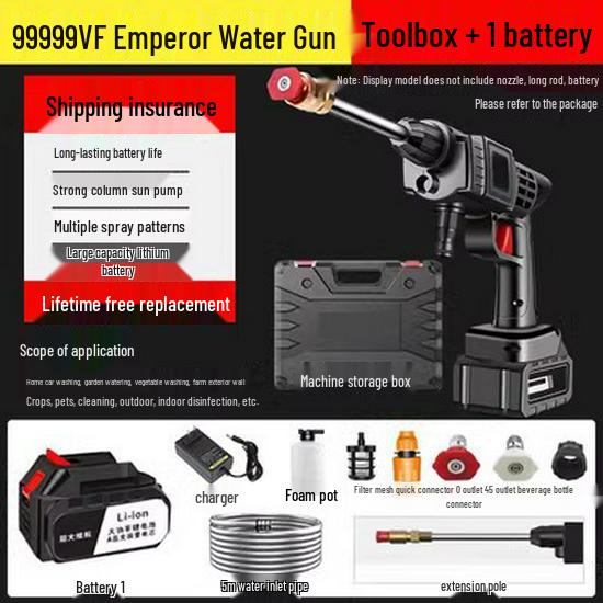 Cordless High-Pressure Handheld Car Washer with Lithium Battery