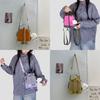 Velvet Mini Crossbody Bag With Polyester Lining For Casual Travel And Teen Girls