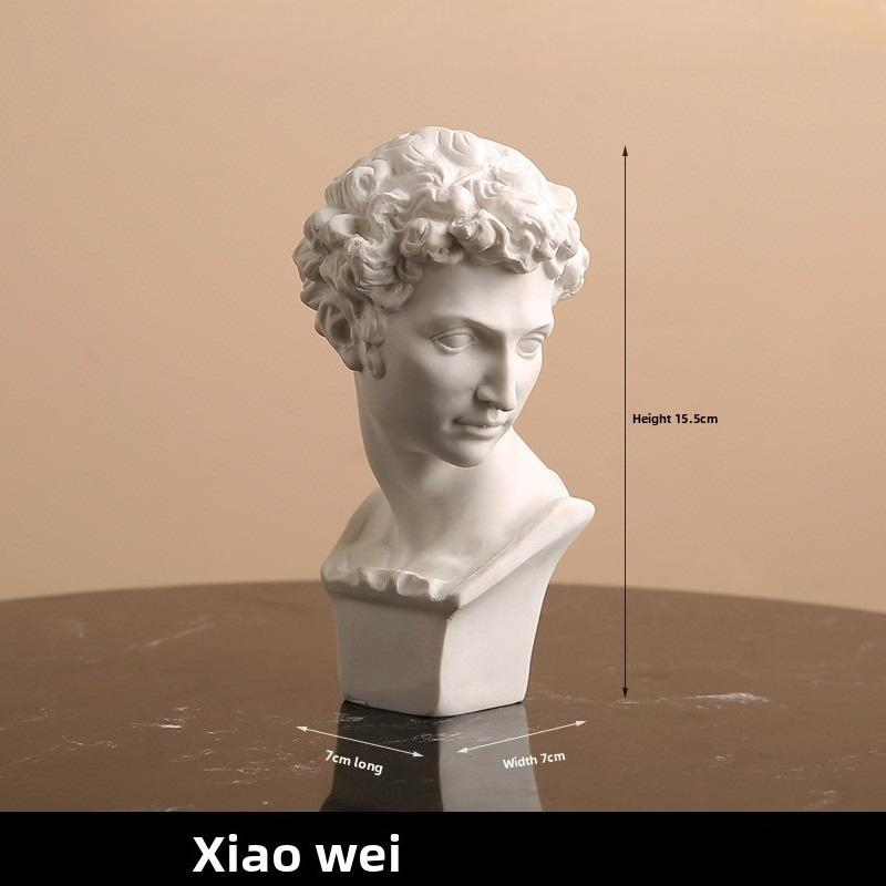 

Nordic Greek Resin Statue David Harp Lady Art Sketch Still Life Decor