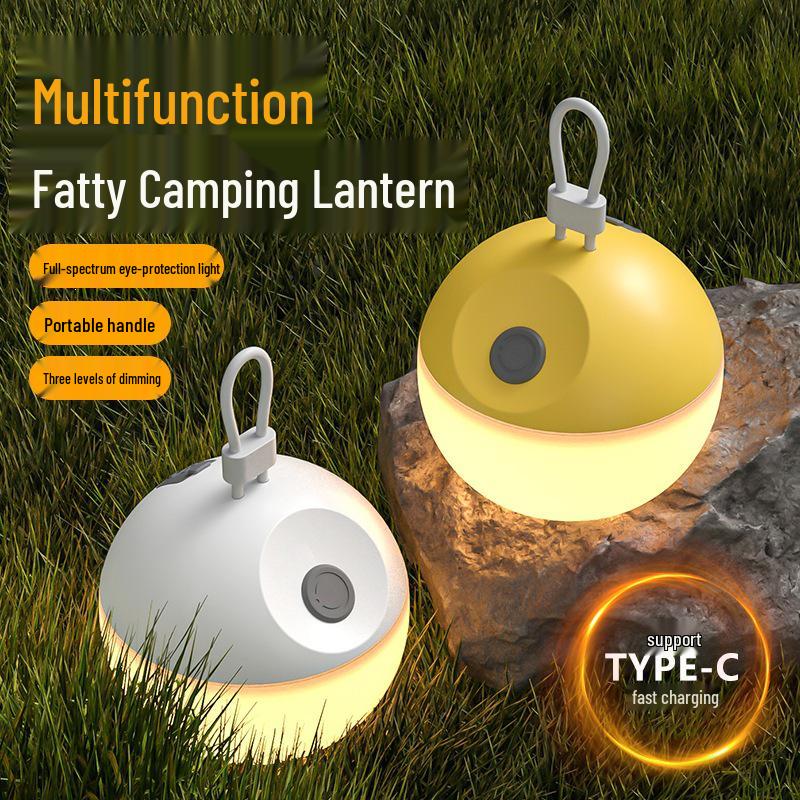 Portable Silicone Rechargeable Camping Light Strip with White & Yellow Ambiance and Long Battery Life