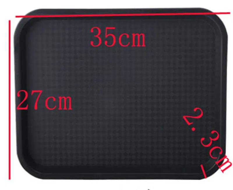 ABS anti slip plastic tray brown red green yellow color plastic plate fruit tray restaurant snake bar tea cake bread food dish