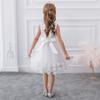 Summer White Birthday Party Kid Dresses For Girl Children Princess Wedding Bridemaid Prom Ball Gown