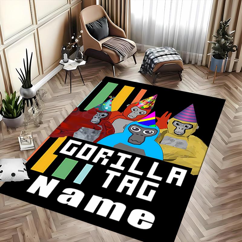 Custom personalization Gorilla Tag Area Rug - Perfect For Kitchen, Bathroom,Laundry Room Decor Large Size Available,Gift All Seasons