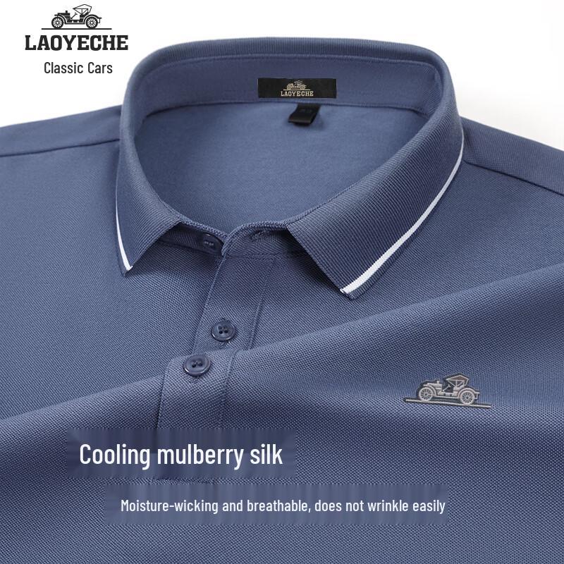 Men's Mulberry Silk Blend Polo T-Shirt