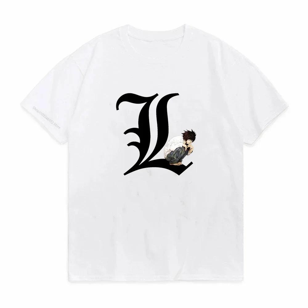 Men Kawaii Cartoon Summer Tops Misa Amane Graphic Tees Japanese Anime T-shirt Death Note T Shirt Harajuku Unisex Pop Y2k Tshirt
