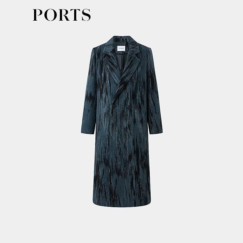 PORTS Women's 2024 Autumn Mid-Length Lapel Coat
