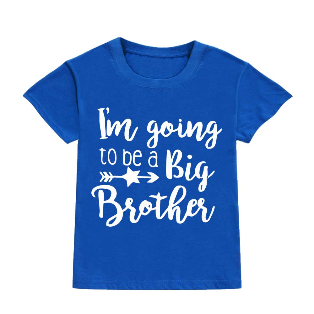 Ledig Lös Barn Topp Stora Brodern Mönstertryck Barn T-shirts Sommar Kortärmad Rundhals T-shirt Toppar Bästa Gåvor Till Barn