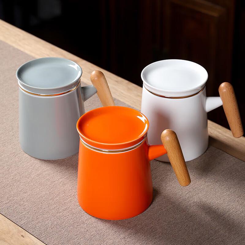 Guanmao Ceramic Tea Mug with Lid and Filter